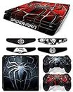 Elton Spider Man - 3 Theme 3M Skin Sticker Cover for PS4 Slim Console and Controllers Full Set Console Decal Stickers for Front & Back 4 Led bar Decal +2 Controller Decal Cover