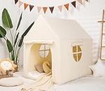 Canvas Kids Play Tent Indoor Toddler Playhouse Playroom inside Children Teepee Tents Playhouse for Girls Boys Toddler Play Tent Indoor & Outdoor