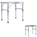 Folding Camping Table Foldable Picnic Furniture Aluminium White/Grey vidaXL