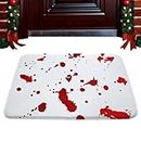 MISOYER Bloody Footprint Bath Mat | Non-slip Absorbent Scary Blood Stains Bloody Fingerprints Door Mat | Halloween Floor Mat Washable, Bath Rug for Bathroom, Door, Bedroom, Porch