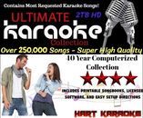 Karaoke Hard Drive  2TB - 250,000+ Songs - MOST POPULAR KARAOKE SONGS