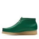 Clarks Women's Wallabee Boot Ankle, Cactus Green Leather, 6