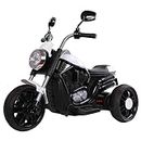 SKYA STAR 3 Wheel Bike Rechargeable Battery Operated Ride On Bike for Kids,1 to 4 Years with Foot Accelerator - (White)