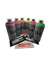 Montana Colors MTN 94 - Juego de botes de spray (6 x 400 ml, 3 boquillas de repuesto de diferentes tamaños)