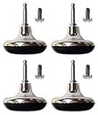 Save on Goods UK,Mushroom shape Castors Gliders, Glides. Bed Feet. Furniture & Bed foot fittings fixings. Silver chrome finish. Set of 4