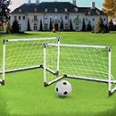 EsportsMJJ 2 mini set calcio calcio goal post net + palla + pompa bambini Outdoor Sport formazione