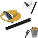 Slide Bucket Lid Mouse Rat Trap, Rinnetraps - Flip N Slide Bucket Lid Mouse/Rat Trap, Humane Mouse Traps for Indoors That Work Bucket Style with Bucket, Auto Reset Design Balance Mouse Trap (Yellow)