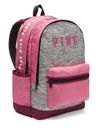 1 Victoria's Secret Campus PINK GREY MARL Backpack Large School Gym Tote Bookbag