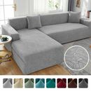 Waterproof L Shape Corner Sofa Cover Jacquard Fabric Slipcover Removable Covers