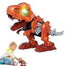 Youngwier Walking Dinosaur Toy - Electric Dino Robot with Roaring Sounds - Imitates Walking Shaking Head Assembly Light up Musical Dinosaur for Girls Children Kids