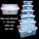 Aufbewahrungsbox mit Deckel 1-15 Liter Kunststoffbox Plastikbox Box Transparent