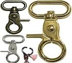 DIY Crafts Keyrings & Keychains Round Swivel Snap Hooks Key Rings Metal for Lanyard, ID, Bags, Wallets, Luggage DIY Making Pcs As Choice (1 Pc Swivel Snap D Hooks, Nickel Silver)