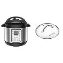 Instant Pot 853084004798 DUO Plus 80 Electric Pressure Cooker, 8 Quart, Silver & Pot Tempered Glass Lid, 10 inch Stainless Steel (8 Qt/ 8L model)