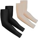 Rescoto 2 Pairs UV Sun Protection Cooling Arm Sleeves Sun Sleeves UPF 50 for Men & Women