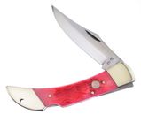 Frost Cutlery Large 110 Lockback - Red Jigged Bone Handle Folding Knife NEW 