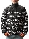 Crissman Designs Men Go-ku Dragon Drip Ball Puffer Down By-Any Means-Necessary Winter Jacket (L)