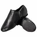s.lemon Modern Jazz Dance Shoe,Made of Genuine Leather,Slip On Black 33