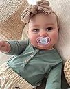 TERABITHIA 24 Inch Real Baby Size Lifelike Smile Silicone Vinyl Limbs Reborn Baby Doll with Soft Body Realistic Newborn Toddler Girl Dolls Look Real