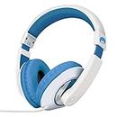 rockpapa Comfort On Ear/Over Ear Headphones Without mic for Kids Childs/Adults Teens & Computer Tablets TV MP3/4 CD/DVD in Car/Aireplant White Blue