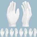 5 Pairs Archival Photo Gloves, ENPOINT White Small Work Gloves For Handling Art Working Photography Men & Womens Cloth Gloves Liners Bulk for Handling Jewelry, Film, Photo, Coin Metal Inspection