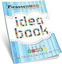 PicassoTiles 60pc Glow Magnet Tiles + Ideabook + 4 Family Figures, Glow in The Dark, Over 150+ Ideas 110 Pages of Unique Innovative Creations Easy to Read Instructions, Add-on STEM Toy Pretend Playset