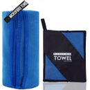 Solid Color Fitness Sports Swim Surf Beach Towel Sand Free Xmas Gift With Pouch