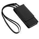 Gigaset Phone Bag - Smartphone Tasche - Schutz vor Kratzern - passend für alle Gigaset Smartphones - Umhängetasche aus veganem Leder mit Gürtelclip und Umhängeband, schwarz