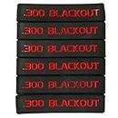 Aolamegs 300 Blackout Magazine Marking Band 6 Pack (Black-Red)