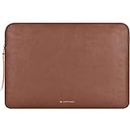 Comfyable Slim Protective Laptop Sleeve 13-14 Inch Compatible with 14in MacBook Pro 2021 M1 A2442, All 13-13.3 Inch MacBook Pro & MacBook Air, PU Leather Bag Waterproof Cover Case for Mac, Brown