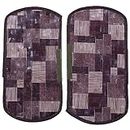 Heart Home Washable Fridge Handle Cover|Universal Fit Appliance Cover|3D Checkered Print & PVC Material (Wine)