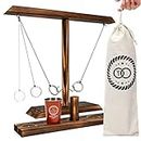 Tulyra Ring Toss Games for Adults, Hook and Ring Game with Exclusive Carrying case & Unique Stainless Shot Glass, Super Easy to Assemble, XL Size(15.7" X 13") Shot Ladder, Tabletop Drinking, Outdoor