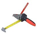Drywall Axe All-in-one Hand Tool with Measuring Tape and Utility Knife – Measure, Mark and Cut Drywall, Shingles, Insulation, Tile, Carpet, Foam – Measure and Mark Wood for Rip Cuts