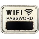 WiFi Password Sign made from Distressed Weathered Surface Wood(White)