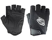 Seibertron Men's/Women's Half Finger/Fingerless Cycling MTB Gloves Road Racing Bicycle Gloves Biking Gloves Gel Pad Riding Gloves Black M
