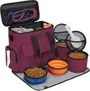 Dog Travel Bag Kit Weekend Away Set Pet Organizer for Accessories, 2 Collapsible