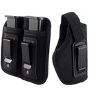 Concealed Carry Tactical Right Hand Pistol Gun Holster and Double Magazine Pouch