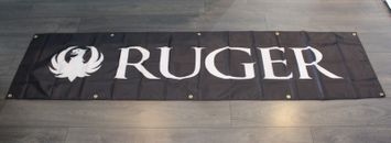 Ruger Guns Banner Black Flag Big Giant Huge 2x8 feet Gun Outdoors Shop Weapons
