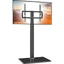 Universal TV Stand with Mount 80 Degree Swivel Height Adjustable and Tilt Function for 27 to 65 inch LCD, LED OLED TVs,HT1002B