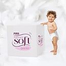 Pura Luxury Soft Quilted Diapers-One Month Supply (72 Count), Size 1-Small, 4-7 Months or 4-8 kg -Ultra Soft Summer Special-Disposable Baby Diapers