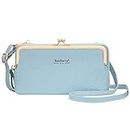 Yixuan Women Crossbody Phone Wallet Bag Ladies Small Cross-Body Shoulder Bags Purse Wallet Multifunction Mobile Phone Purse Bags with Adjustable Strap Card Holder Wallet, Blue2, One Size, Cross-Body
