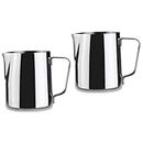 MAGICLULU 2 Pcs Black Container Coffee Pitcher Cup Cappuccino Mugs Espresso Steaming Pitchers Sauce Plating Art Jug Coffee Mugs Coffee Coffee Frothing Pitcher Elmhurst Milk Pull Flower Cup