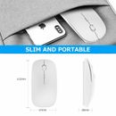 Slim 2.4 GHz Optical Wireless Mouse Mice + USB Receiver White for Laptop PC