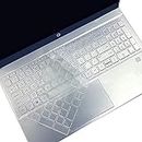 Vnj Accessories Premium Keyboard Cover Protector for New Hp Pavilion 15-Eh 15-Eg 15-Er Series Laptop - TPU - Transparent