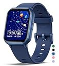 Mgaolo Kids Smart Watch for Boys Girls,Kids Fitness Tracker Smartwatch with Heart Rate Sleep Monitor,Waterproof Pedometer Activity Tracker for Fitbit Android iPhone, Birthday Present (Blue)