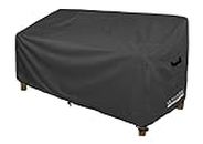 ULTCOVER Patio Furniture Sofa Cover 88W x 35D x 35H inch Waterproof Outdoor 3-Seater Couch Cover, Black