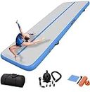 300/400/500CM Inflatable Air Tumbling Mat Gymnastics Tumble Track with Electric Air Pump & Storage Bag, 10 CM Thickness Air Mats for Home Use, Training, Cheerleading, Water Yoga (PP-300 * 100CM)