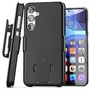 Encased DuraClip Designed for Samsung Galaxy S24 Belt Clip Case with Phone Holster and Kickstand (Black)