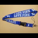 Pink Victoria's Secret Accessories | Love Pink Lanyard Keychain Id Holder Blue White | Color: Blue/White | Size: Os