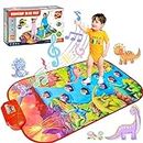 Toys for 1-5 Year Old Boys,Piano Mat Gifts for 1-6 Year Old Girls Boys Music Dance Mat Dinosaur Toys Piano Keyboard Touch Play Mat Educational Toys for Toddlers Musical Toys Present for Kids Aged 1-5
