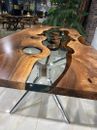 Live Edge Table Dining Table Resin Coffee Table Living Room Table Home Decor